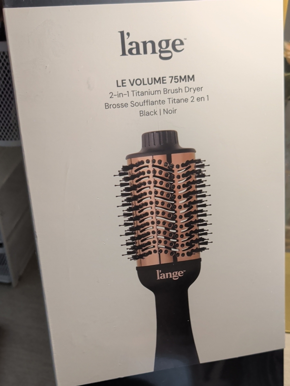 Lange LE VOLUME 75MM 2-in-1 Titanium Brush Dryer — Black/Rose Gold